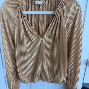 Ramy Brook Metallic Gold Blouse